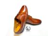 تصویر  کفش چرم مردانه عسلی